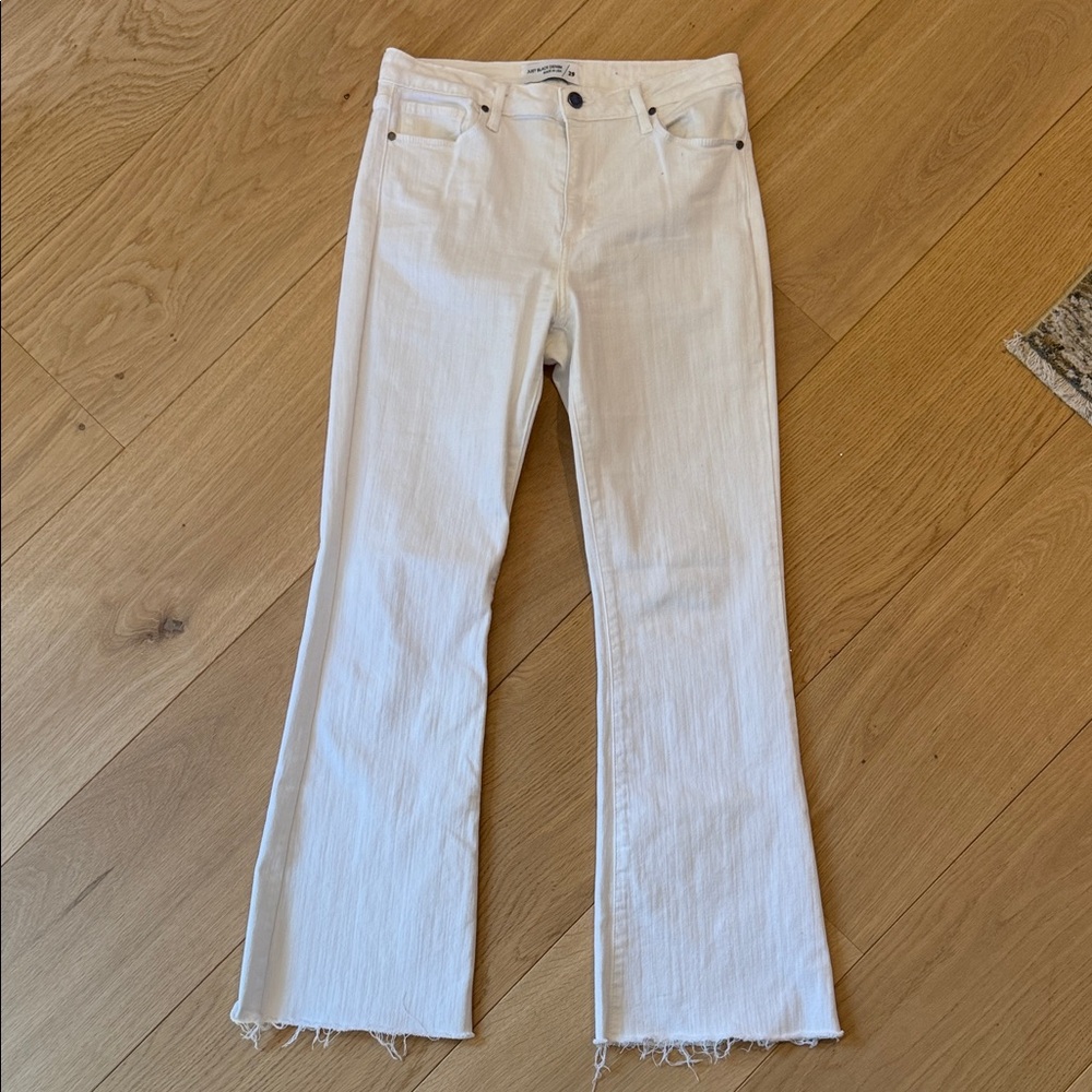 Just Black Cream Flare Jeans